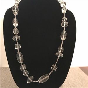 J.Crew Beaded Ribbon Tie Necklace